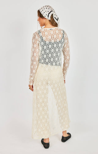 Letters Lace Cardi