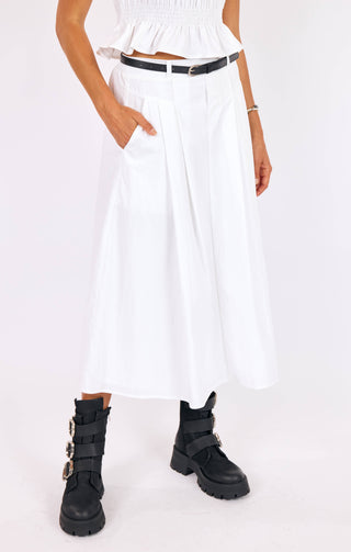 STL CENTRAL PARK MIDI SKIRT W BELT