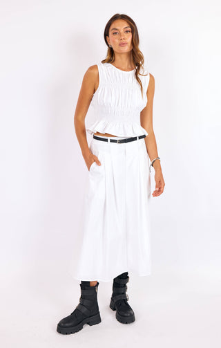 STL CENTRAL PARK MIDI SKIRT W BELT
