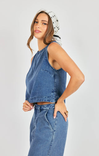 IT'S POURING SLEEVELESS TOP