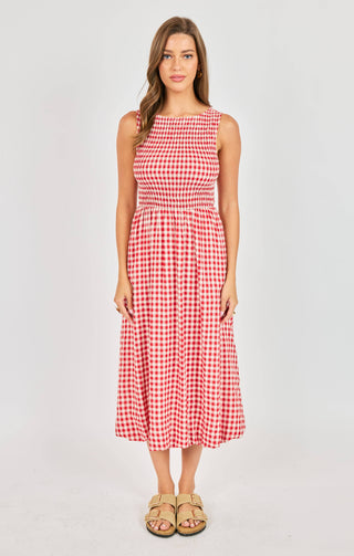 APPLE BUTTER MIDI DRESS