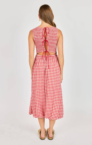 APPLE BUTTER MIDI DRESS