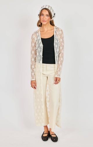 Letters Lace Cardi
