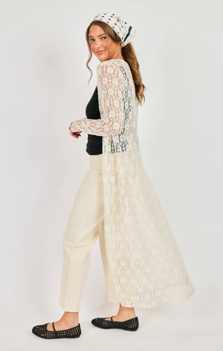 Letters Lace Cardi