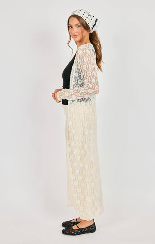 Letters Lace Cardi